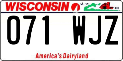 WI license plate 071WJZ
