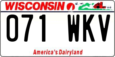 WI license plate 071WKV