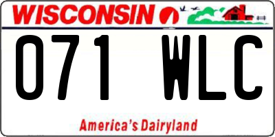WI license plate 071WLC