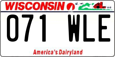 WI license plate 071WLE