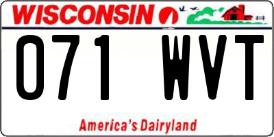 WI license plate 071WVT