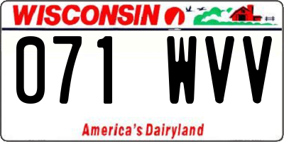 WI license plate 071WVV