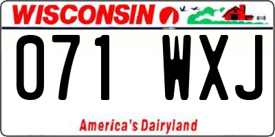 WI license plate 071WXJ