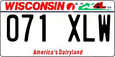 WI license plate 071XLW