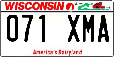 WI license plate 071XMA