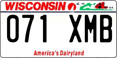 WI license plate 071XMB