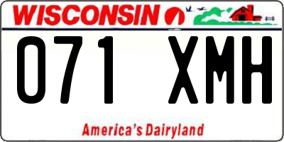 WI license plate 071XMH