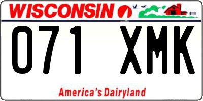 WI license plate 071XMK