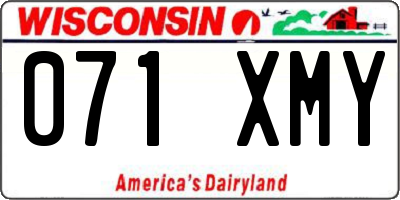 WI license plate 071XMY