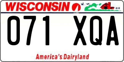 WI license plate 071XQA