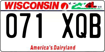 WI license plate 071XQB
