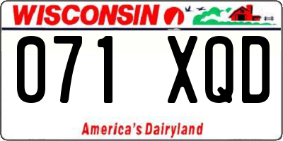 WI license plate 071XQD