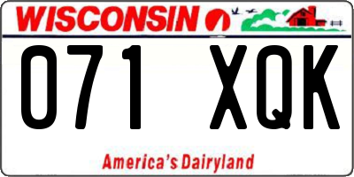 WI license plate 071XQK