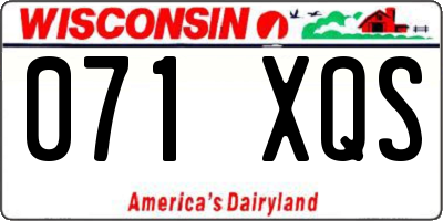 WI license plate 071XQS
