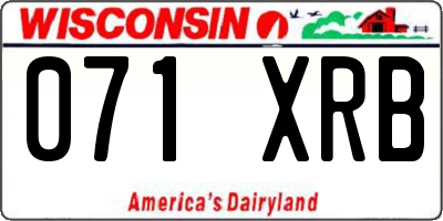 WI license plate 071XRB