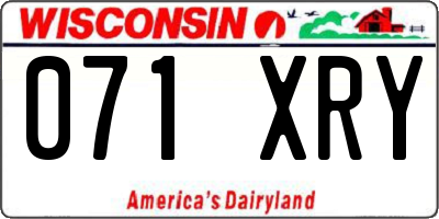 WI license plate 071XRY