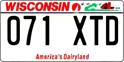 WI license plate 071XTD