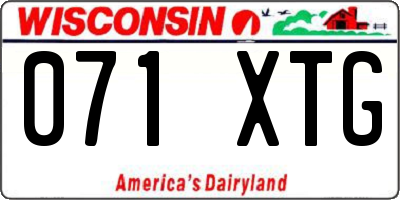 WI license plate 071XTG