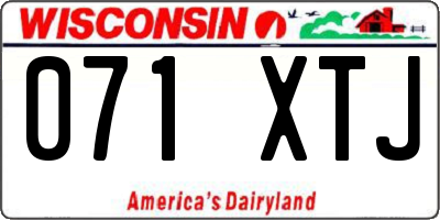 WI license plate 071XTJ