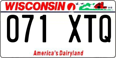 WI license plate 071XTQ