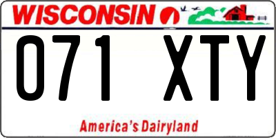 WI license plate 071XTY