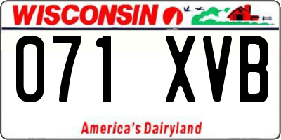 WI license plate 071XVB