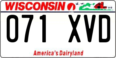 WI license plate 071XVD