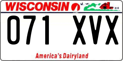 WI license plate 071XVX