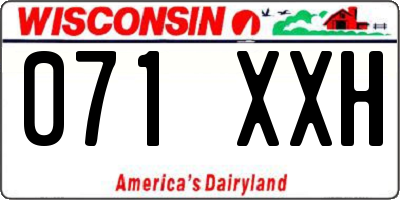 WI license plate 071XXH