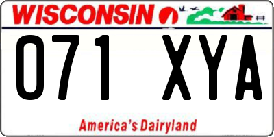 WI license plate 071XYA