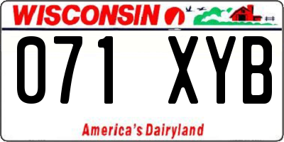 WI license plate 071XYB
