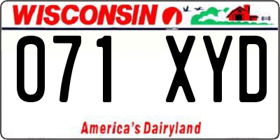 WI license plate 071XYD
