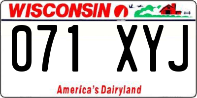 WI license plate 071XYJ