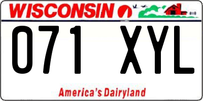 WI license plate 071XYL