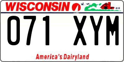 WI license plate 071XYM