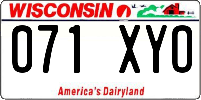 WI license plate 071XYO