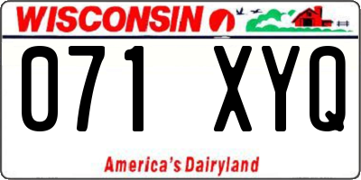 WI license plate 071XYQ