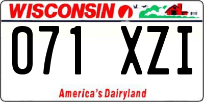 WI license plate 071XZI