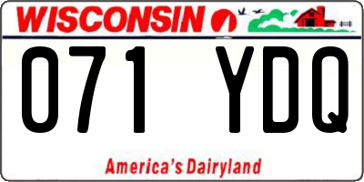 WI license plate 071YDQ
