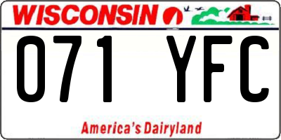 WI license plate 071YFC