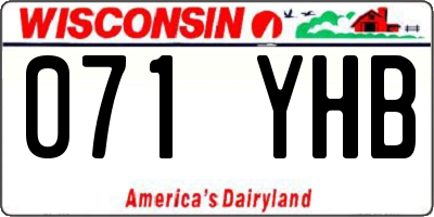 WI license plate 071YHB