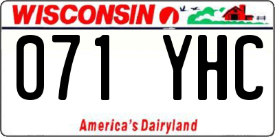 WI license plate 071YHC
