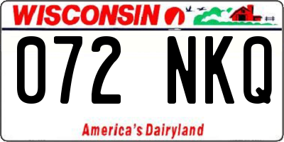 WI license plate 072NKQ