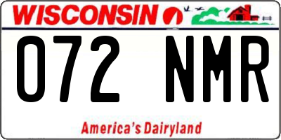 WI license plate 072NMR