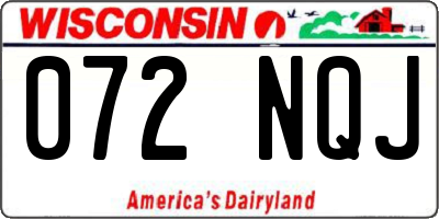 WI license plate 072NQJ