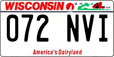 WI license plate 072NVI