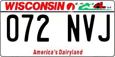 WI license plate 072NVJ