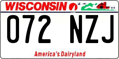 WI license plate 072NZJ