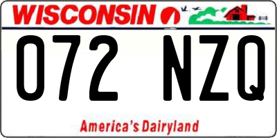 WI license plate 072NZQ