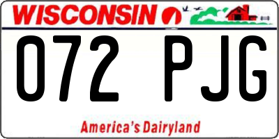 WI license plate 072PJG